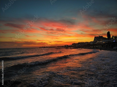 sunset on the beach