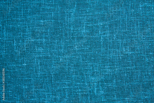 Texture canvas background, textile fabric, turquoise color