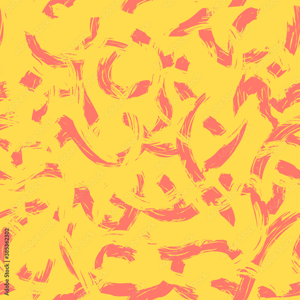 vector seamless bright yellow grunge pattern 