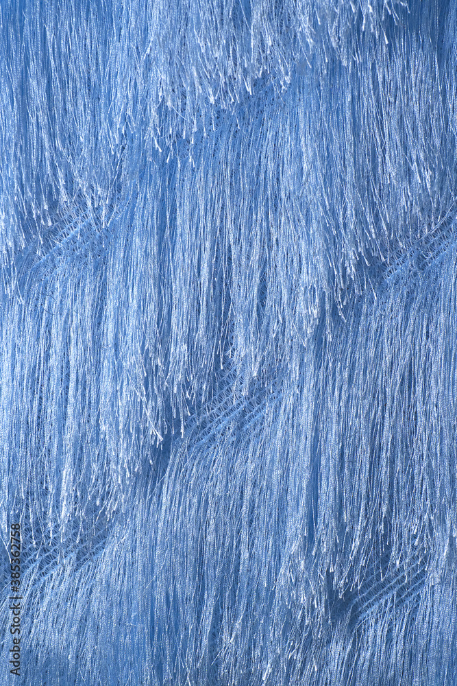 Horizontal blue background from fabric with a long thread, the effect of fur. Horizontal blue background from fabric with a long thread, the effect of fur.
