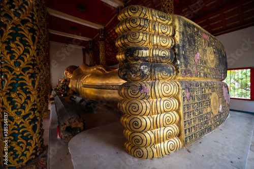 Traditional Lanna buddhist temple Wat Pong Sanuk Temple in Lampang city, Thailand photo