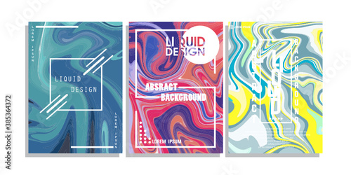 Cover background liquid cover design template