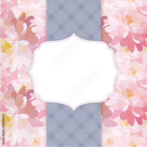 Floral Pattern Background with frame Vector Illustration
