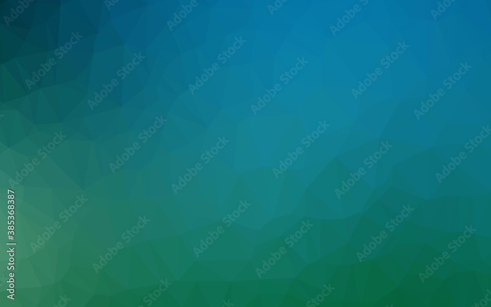 Light Blue, Green vector polygon abstract background.