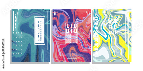 Cover background liquid cover design template