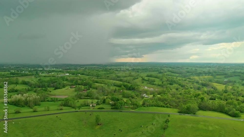 Rain over Central Kentucky countryside photo