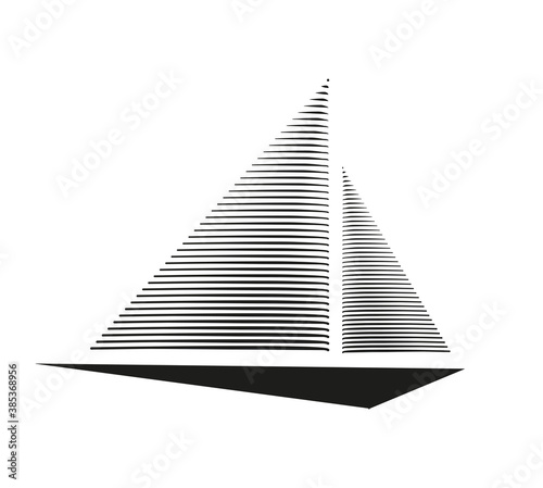 illustration logo sail for web design 