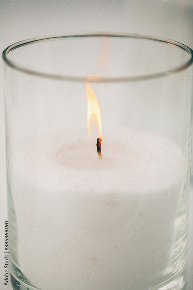 candle in the glass. Light. Candle
