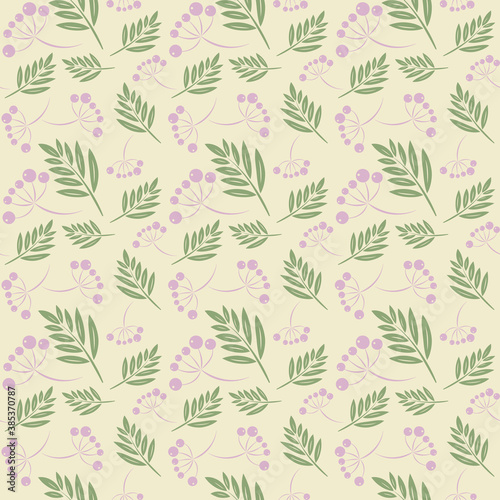 Vector seamless pattern with stylized dandelions. Modern repeating texture in an editable background. Fancy print with flowers.