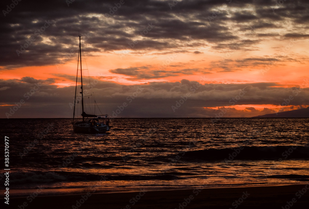 sunset on the sea sunset on the sea
