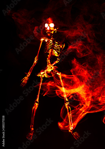 Dancing Halloween Skeleton Fire