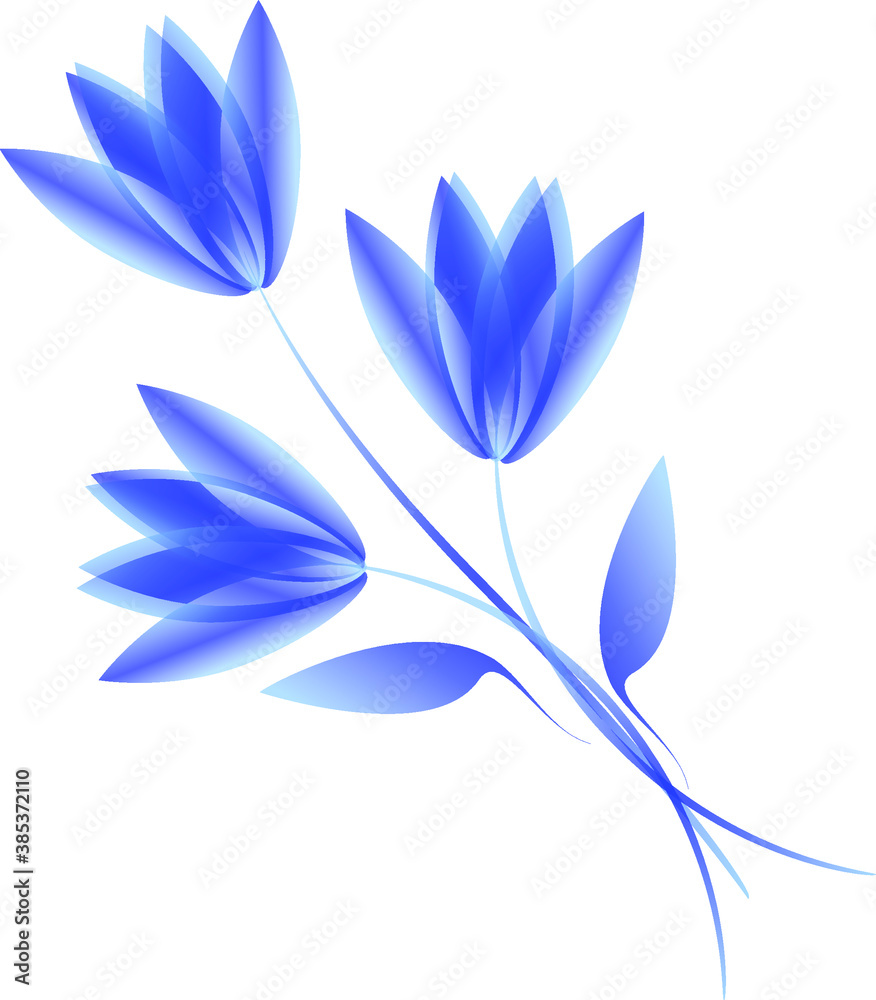 Abstract blue flowers. Abstract blue flowers.