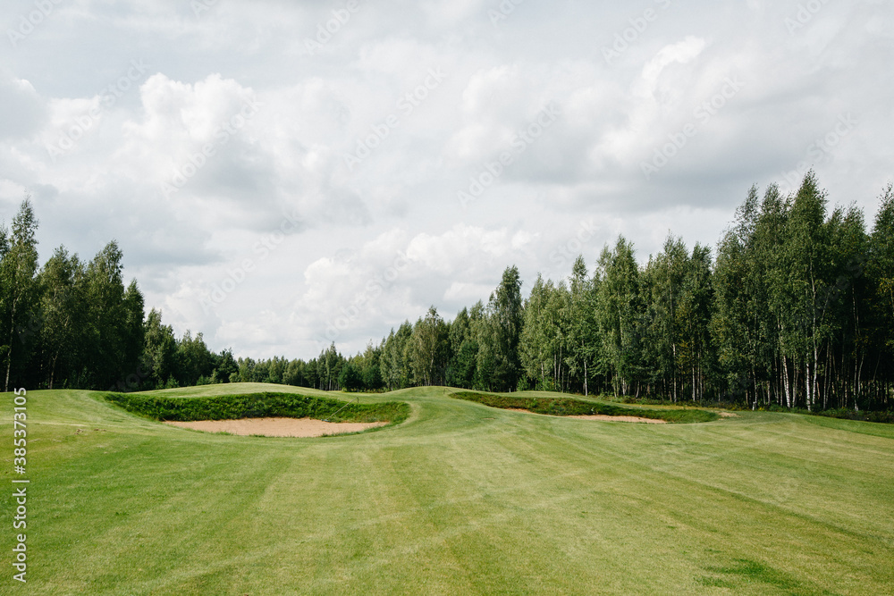 beautiful green golf course in europe