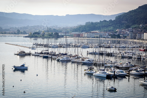 Panoramic view of the marina of the city of Baiona © cribea