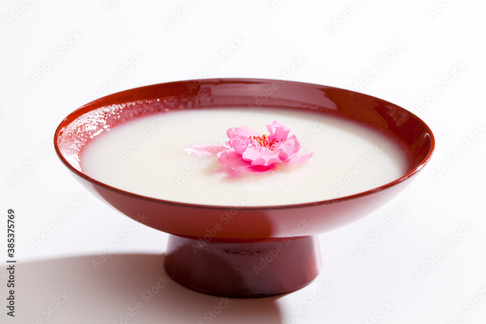 桃の花と甘酒 桃の花と甘酒