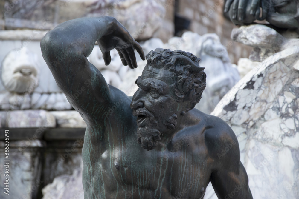 The Fountain of Neptune, in Piazza della Signoria in Florence