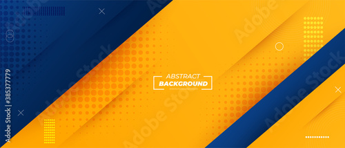 Abstract yellow gradient background with scratches effect and halftone.