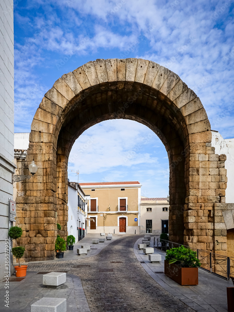 Buildings from the Roman era of the city of Merida in Spain