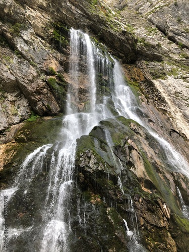 waterfall in the mountains