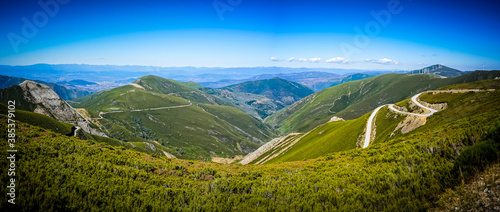 Panoramic of the mountains of Galicia