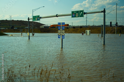 Fototapeta Meramec River Flooding, Missouri