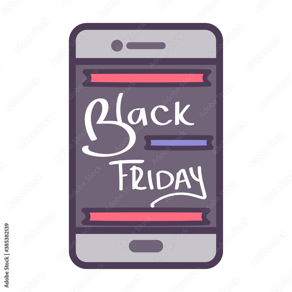 Naklejka premium Black friday label with percent discount - Vector