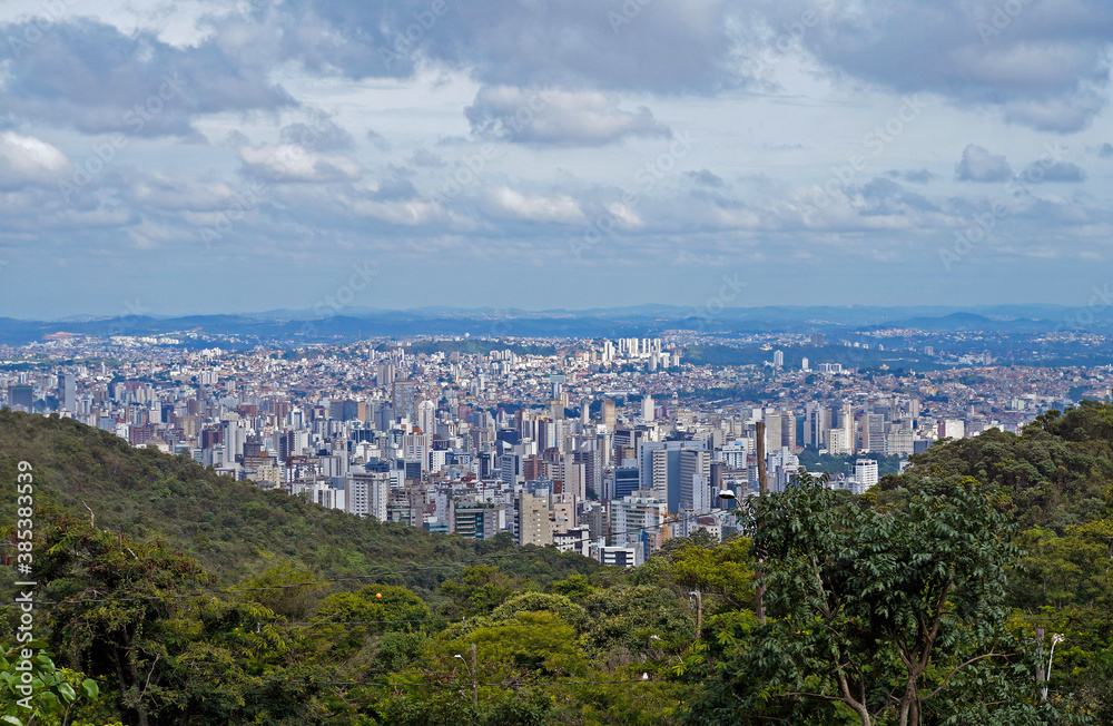 Panoramic view of Belo Horizonte city, Minas Gerais, Brazil