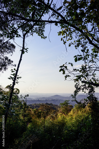 Paisagem natural intocada na região da Serra da Cantareira, Brasil