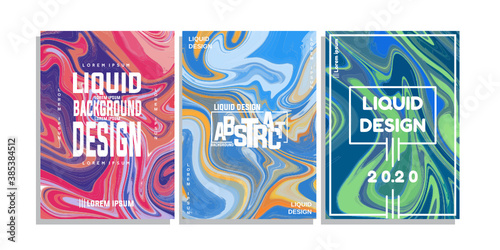 Cover background liquid cover design template