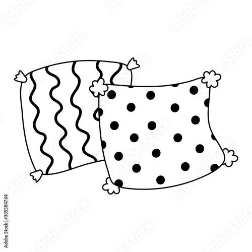 cushions decoration fashion isolated icon style line style icon
