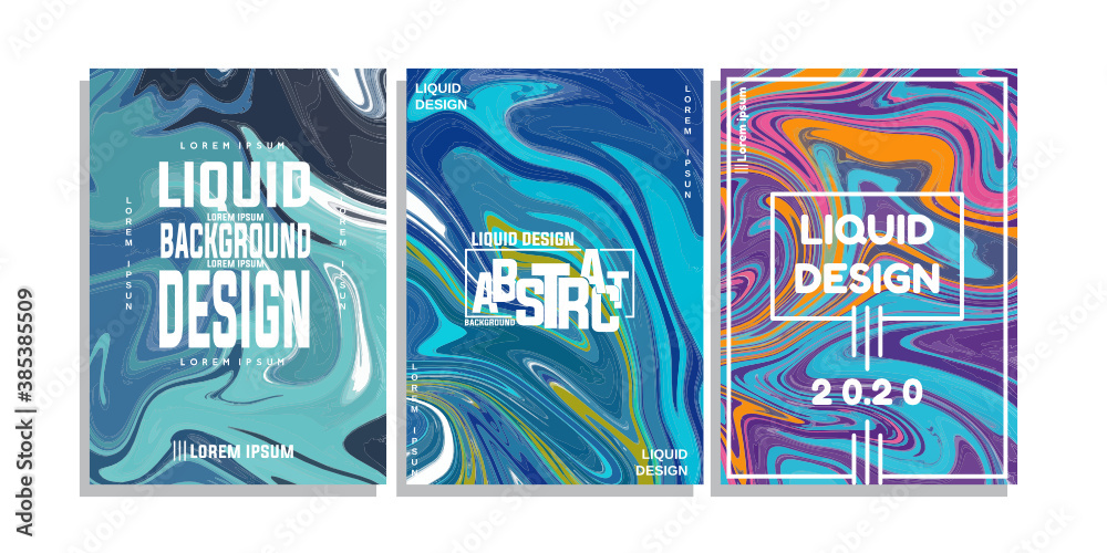 Fototapeta premium Cover background liquid cover design template