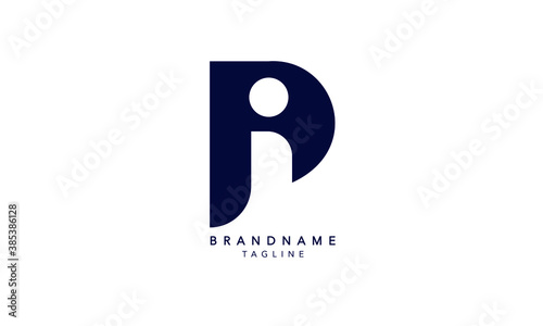 Alphabet letters Initials Monogram logo PI, IP, P and I 