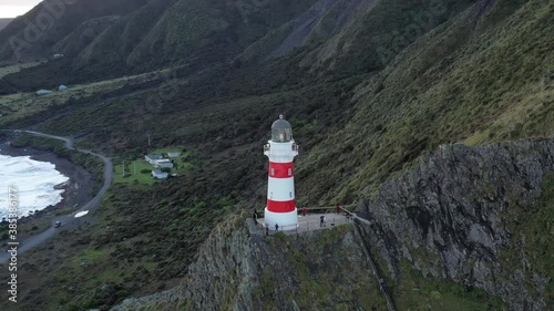 lighthouse on the cliff by the Ocean