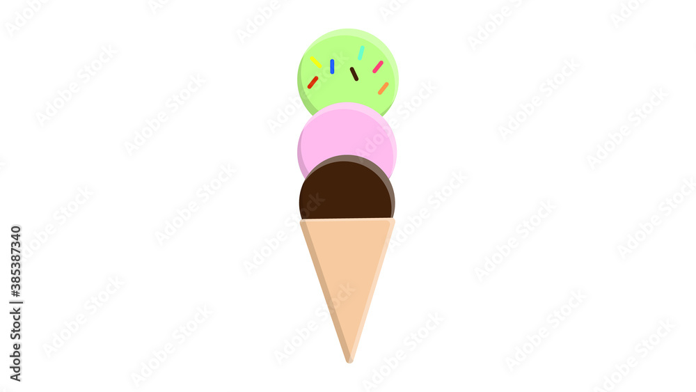 Ice cream on stick vector symbol icon design. Fruit, object Ice cream on stick vector symbol icon design. Fruit, object