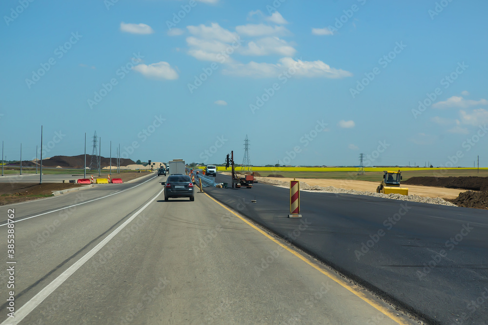 Construction of suburban highway Construction of suburban highway