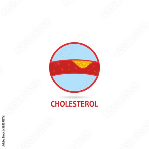 vector of cholesterol plaque logo icon illustratrion