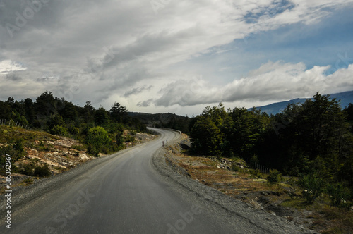 empty road, Torres del Paine, Chile