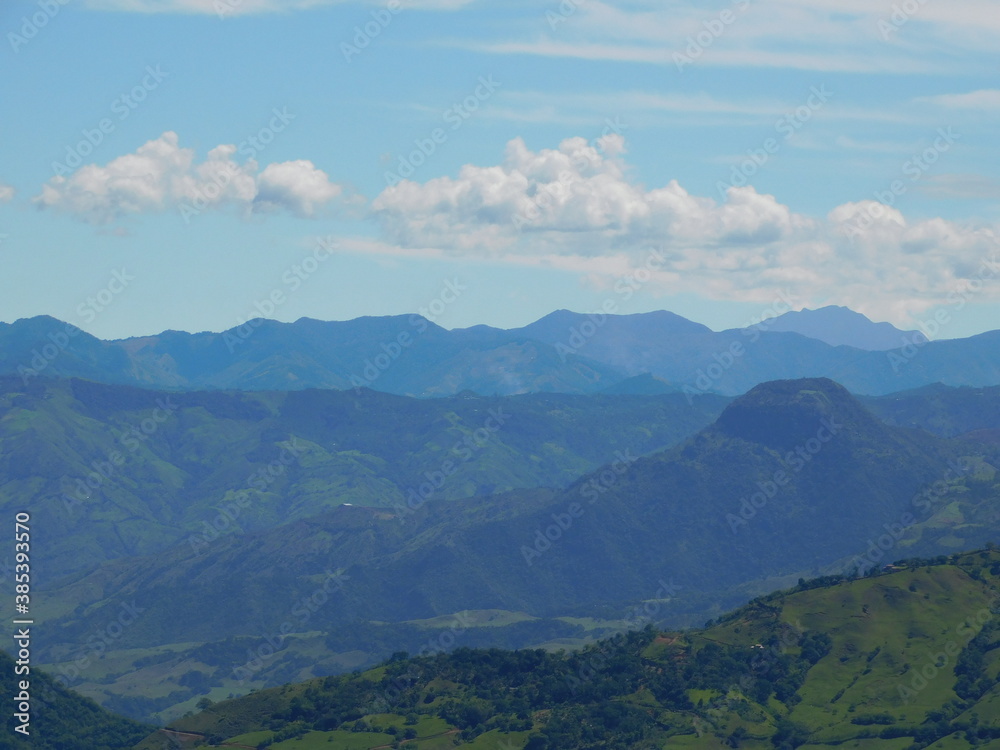 A view of the colombian mountains
