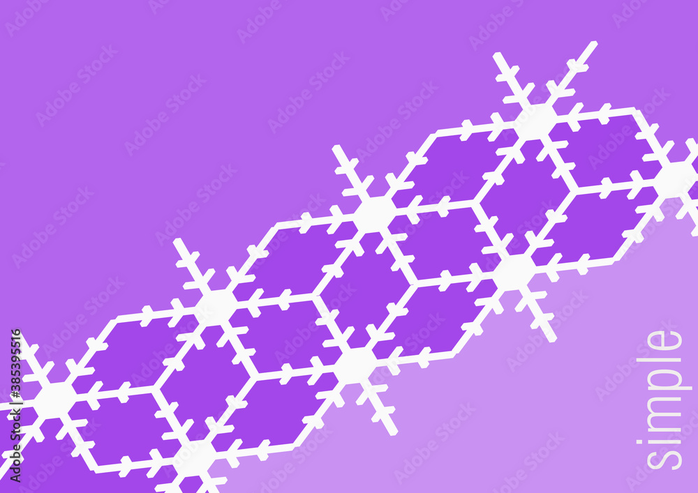 Snowflakes abstract background, purpple style