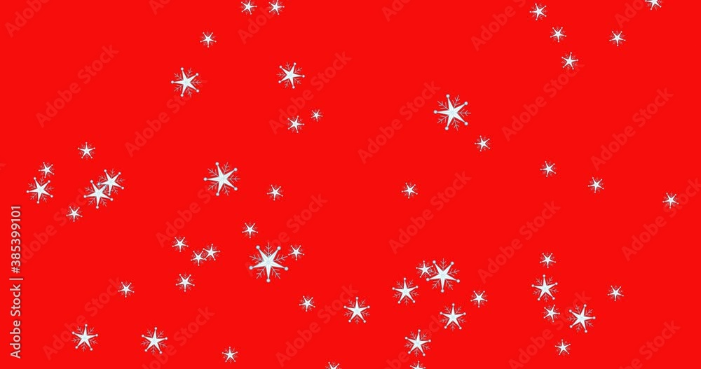 Multiple stars falling against red background Multiple stars falling against red background