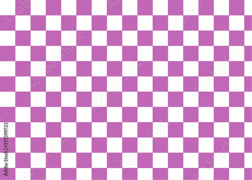 市松模様　紫色と白色