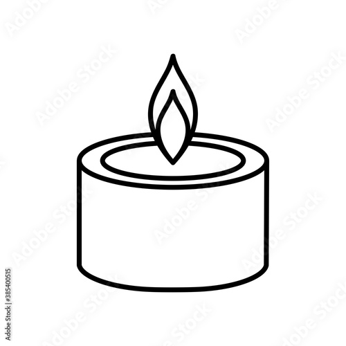 candle icon image, line style