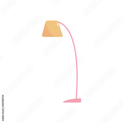 floor lamp icon, flat style