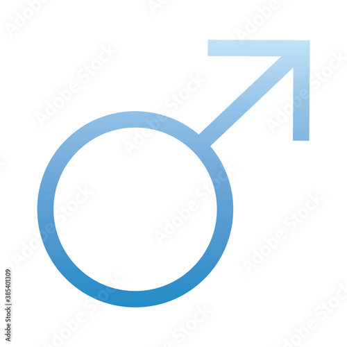male gender symbol of sexual orientation degradient style icon