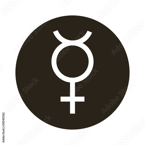 male gender symbol of sexual orientation block style icon