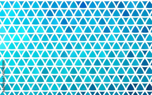 Light BLUE vector seamless background with triangles.