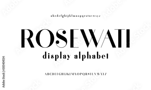 Elegant typography. Modern design typeface.