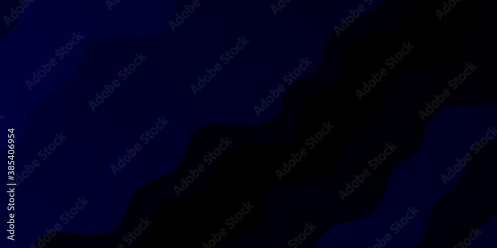 Dark BLUE vector texture with curves. Bright illustration with gradient circular arcs. Pattern for booklets, leaflets.