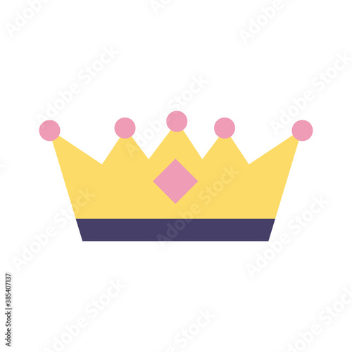 crown queen flat style icon