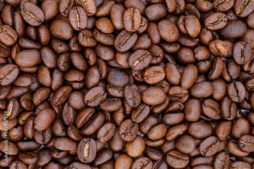 Roasted coffee beans for background